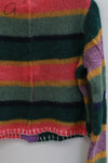 YANYAN KNITS 24 Autumn and Winter Alpaca Striped Cardigan YYK-YYW24-1351-PINSE Colorblocking